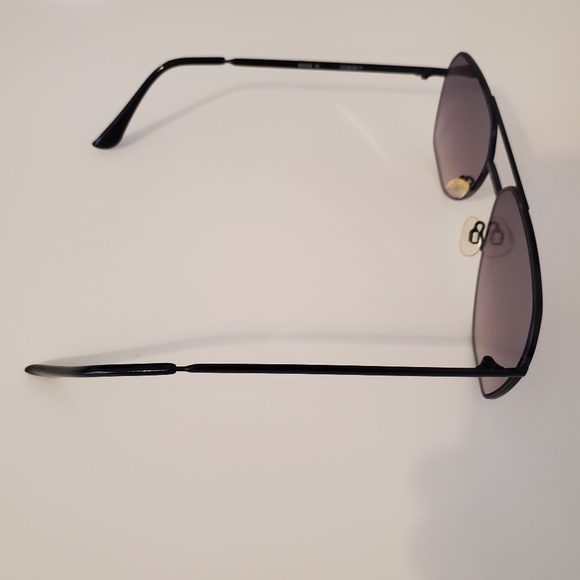 Forever 21 Modern Geometric Purple Ombre Black Wire Frame Aviator Sunglasses - Picture 8 of 9